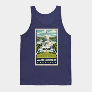 A Vintage Travel Art of Washington DC - US Tank Top